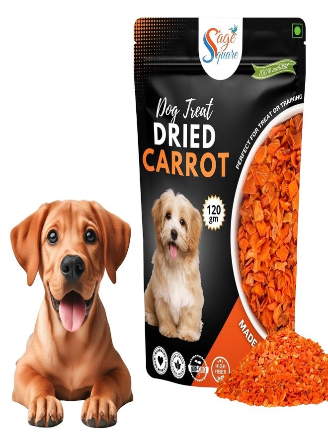 سايج سكوير رقائق الجزر المجففة من سيج سكوير للكلاب - وجبات خفيفة طبيعية وصحية ولذيذة | غنية بالألياف والفيتامينات | خالية من المواد الحافظة الاصطناعية | قليلة الدسم وسهلة الهضم | مثالية للتدريب والمضغ | 120 غرام - Image 1